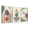 Boho Wall Decor Canvas Art Set of 3 | Framed Abstract Bohemian Prints | Ready to Hang Home Wall Decoration | 12